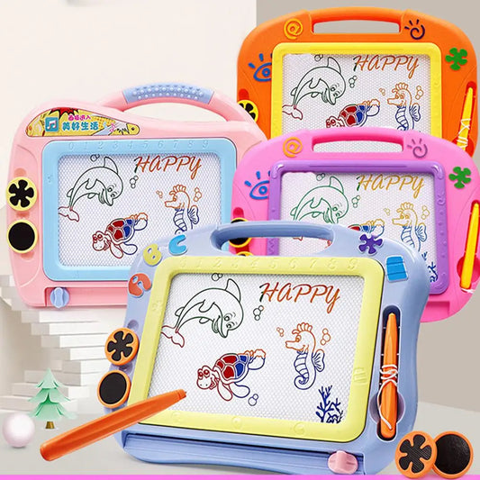 Children's Magic Blackboard Colorful Magnetic Drawing Board Sketch Doodle Writing Pad Kids Education Toy for Girl Montessori Toy